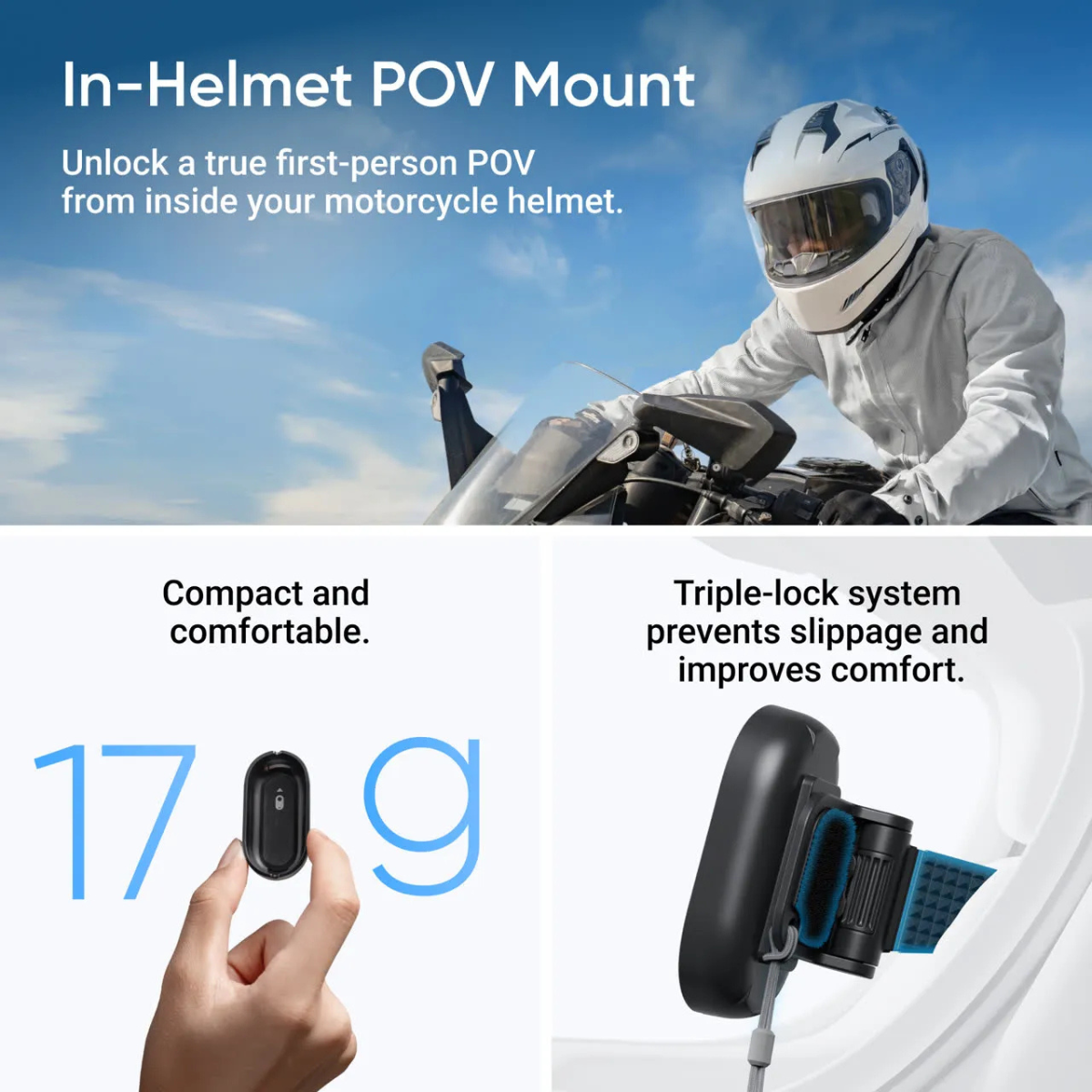 Camera Insta360 Go 3S Motorcycle In-Helmet POV Bundle