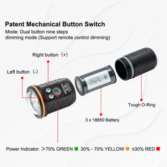 Battery for SL50 diving lamp