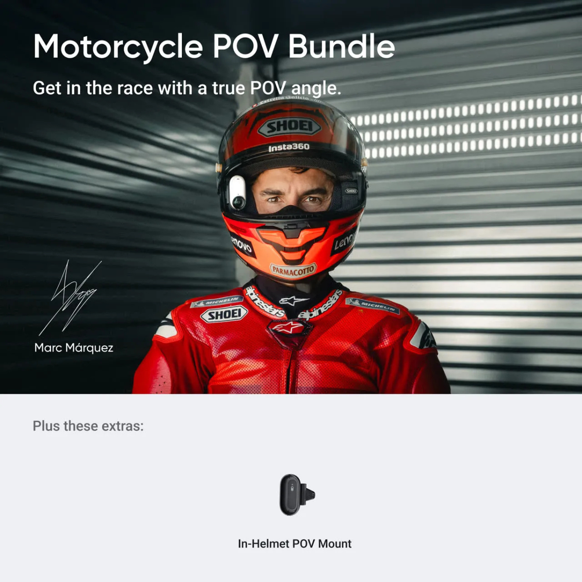 Camera Insta360 Go 3S Motorcycle In-Helmet POV Bundle