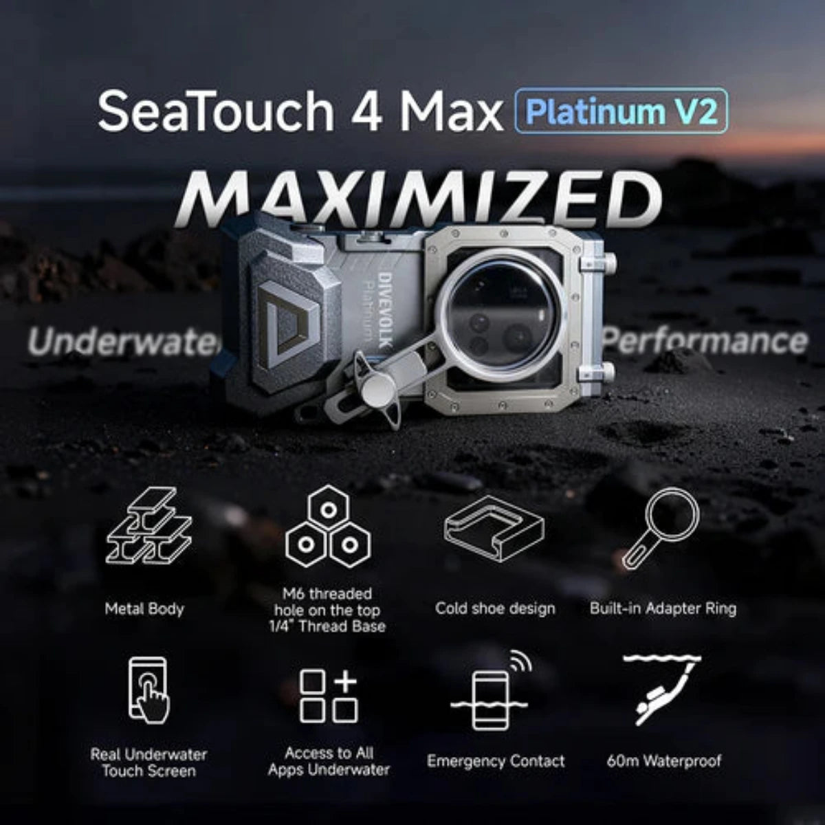 SeaTouch 4 Max Platinum Unterwassergehäuse