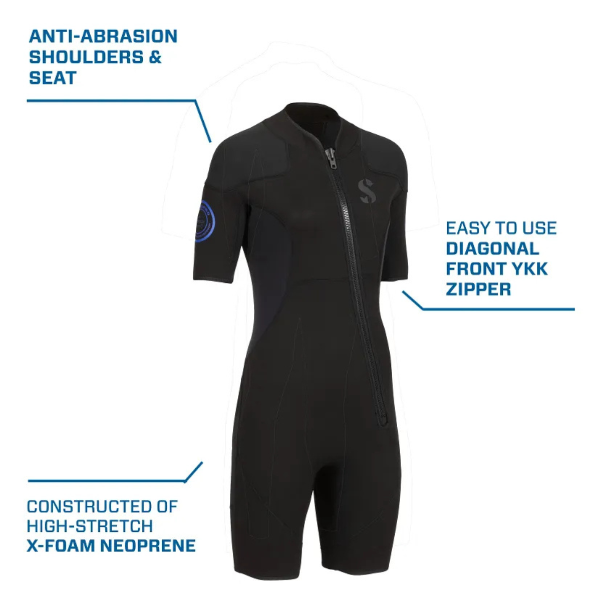 Shorty Neopren Oneflex 2.5mm Front Zip