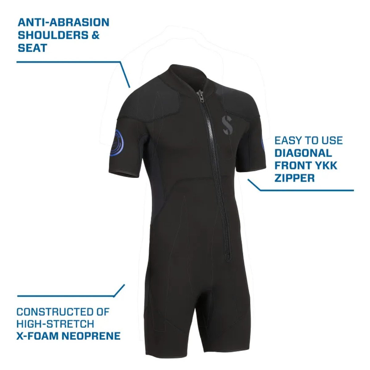 Shorty Neopren Oneflex 2.5mm Front Zip