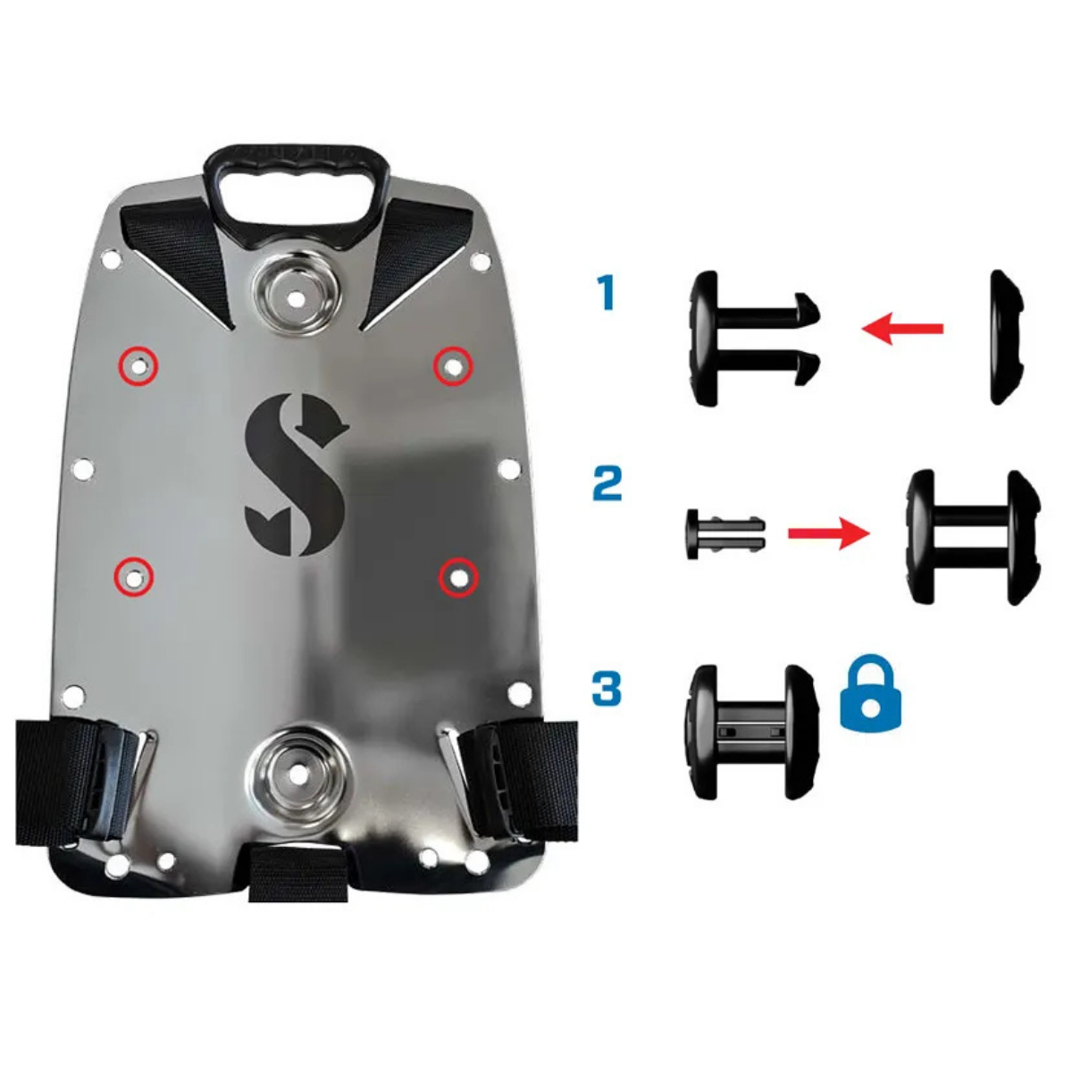 Kit buzunare de trim S-TEK pentru backplate