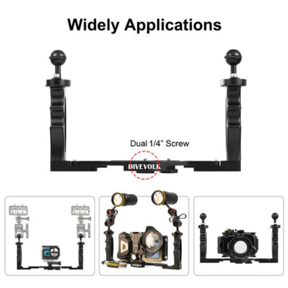 Doppelgriffhalterung für Unterwassergehäuse