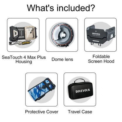Unterwassergehäuse mit Wassersport-Kit SeaTouch 4 Max Plus