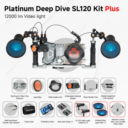Kit foto-video underwater DIVEVOLK SeaTouch 4 Max Platinum Deep Dive Kit pentru smartphone