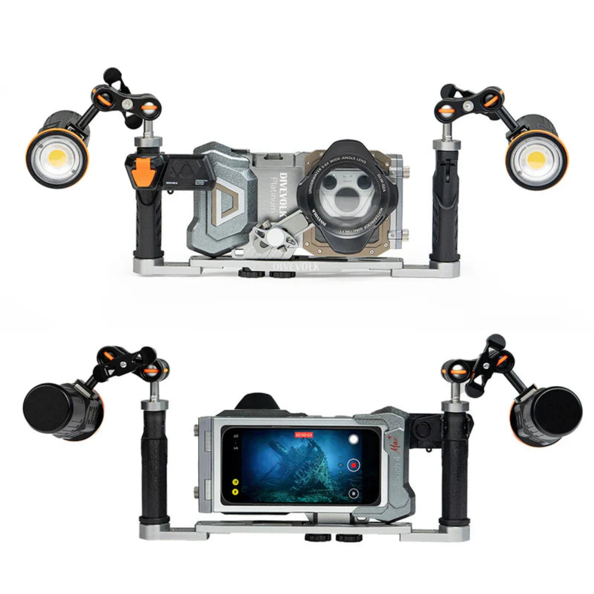 Kit foto-video underwater DIVEVOLK SeaTouch 4 Max Platinum Deep Dive Kit pentru smartphone