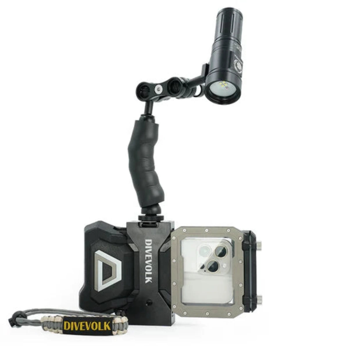 Adjustable arm with cold shoe and ball head