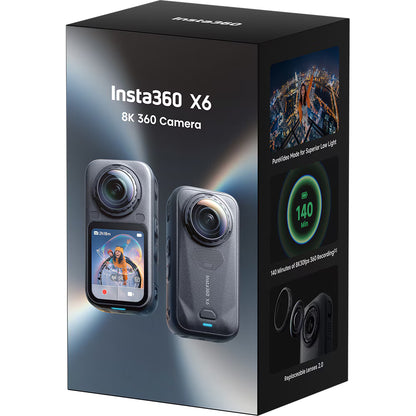 Camera video sport INSTA360 X6 Essentials Bundle, 8K, Wi-Fi, Bluetooth, negru