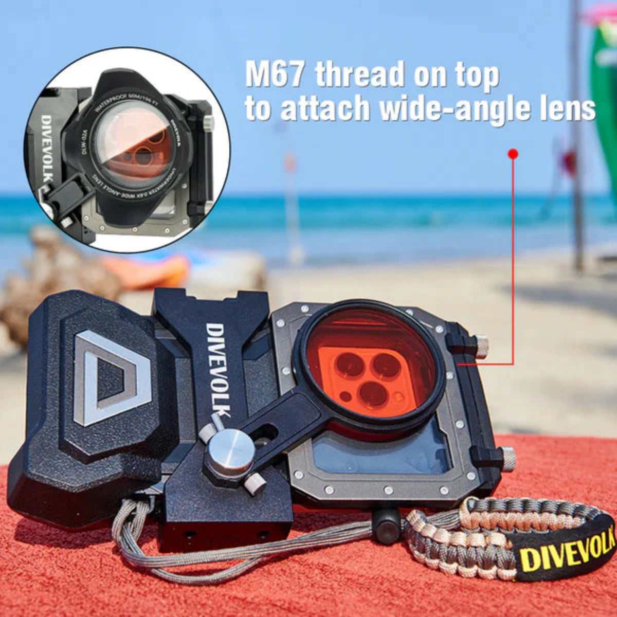 Unterwassergehäuse mit OCEAN KIT SeaTouch 4 Max Plus