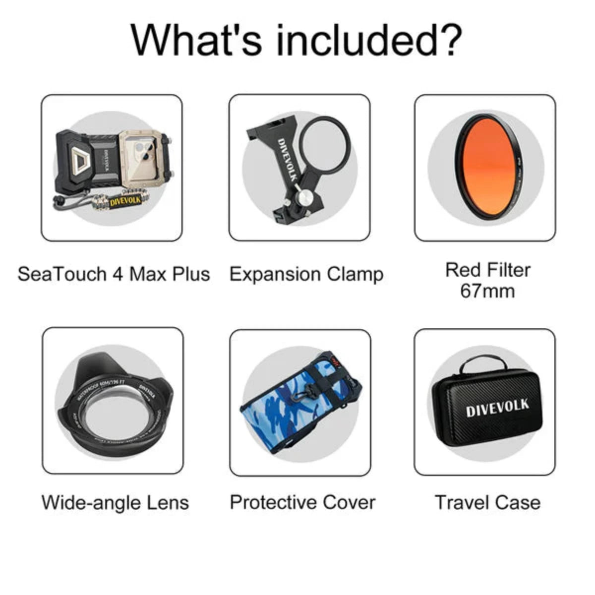 Unterwassergehäuse mit OCEAN KIT SeaTouch 4 Max Plus