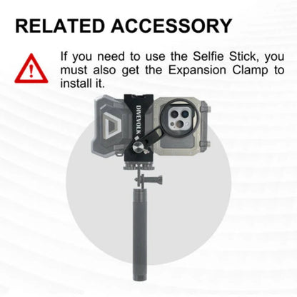 Dual Lock selfie stick for SeaTouch 4 Max underwater housing