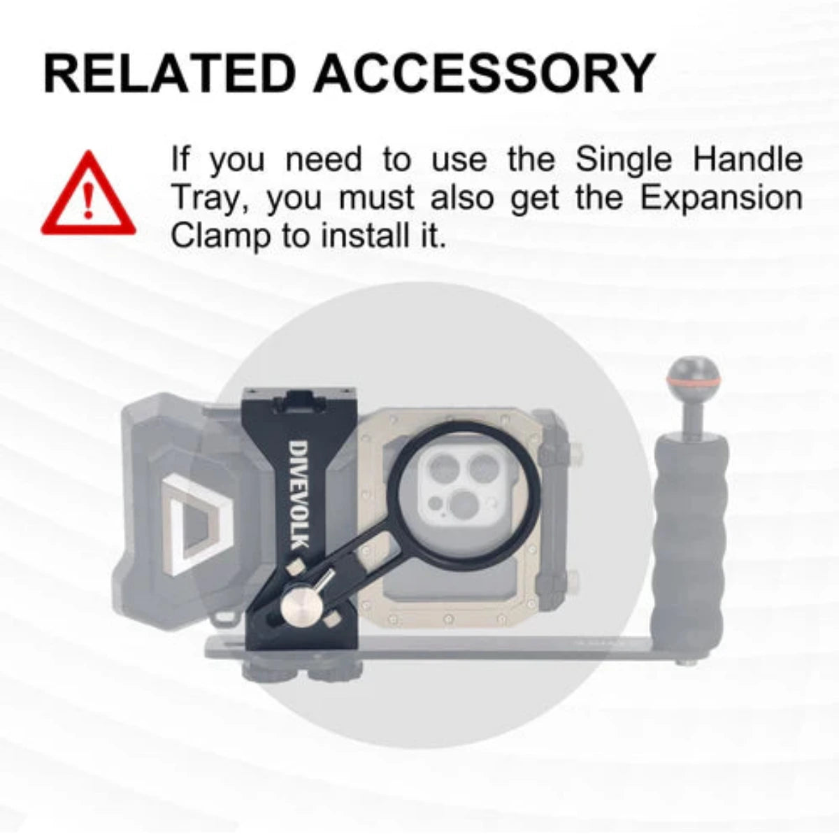 Einhand-Halterung für SeaTouch 4 Unterwassergehäuse